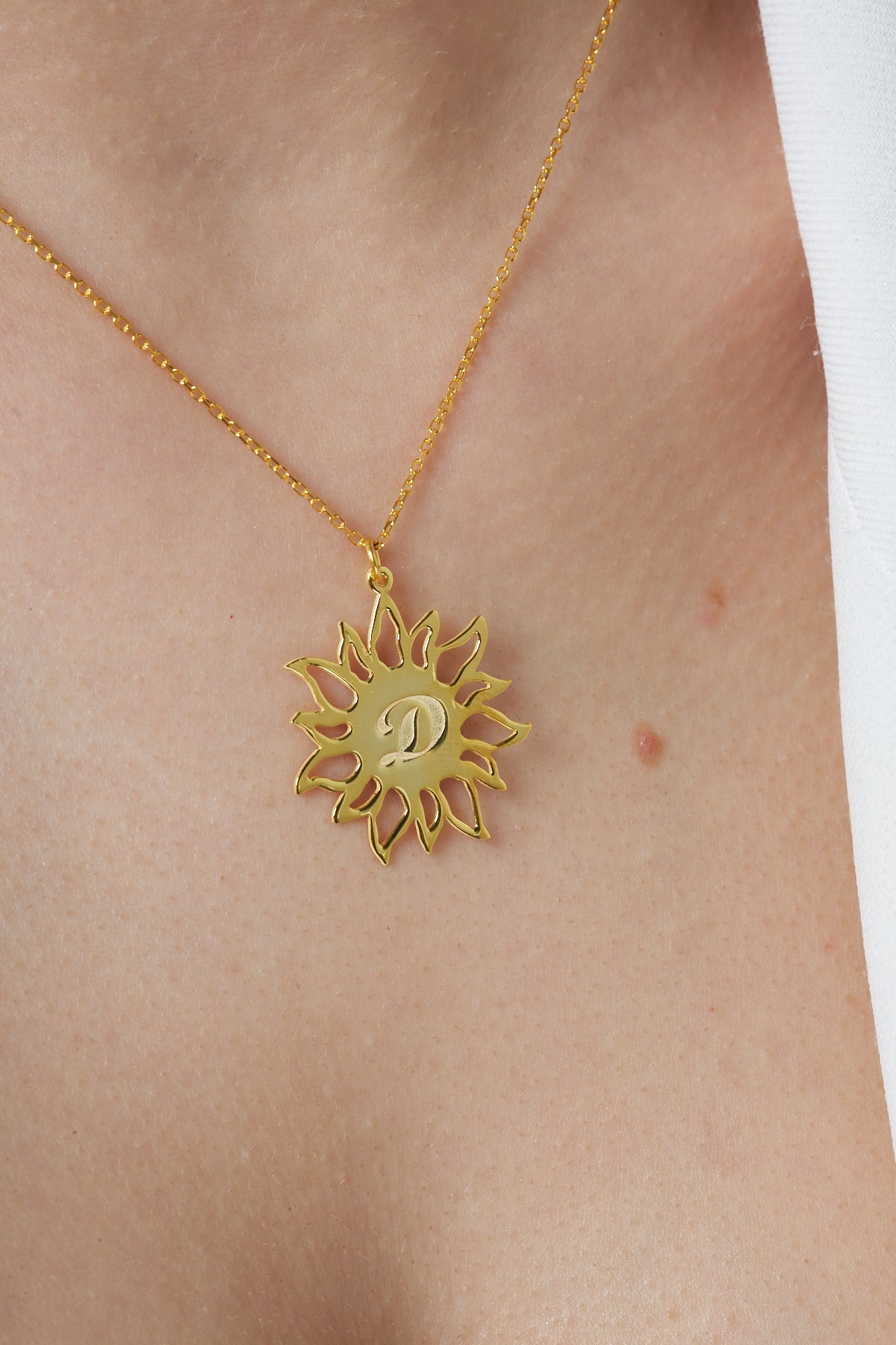 Harfli Güneş Kolye - 925 GÜMÜŞ