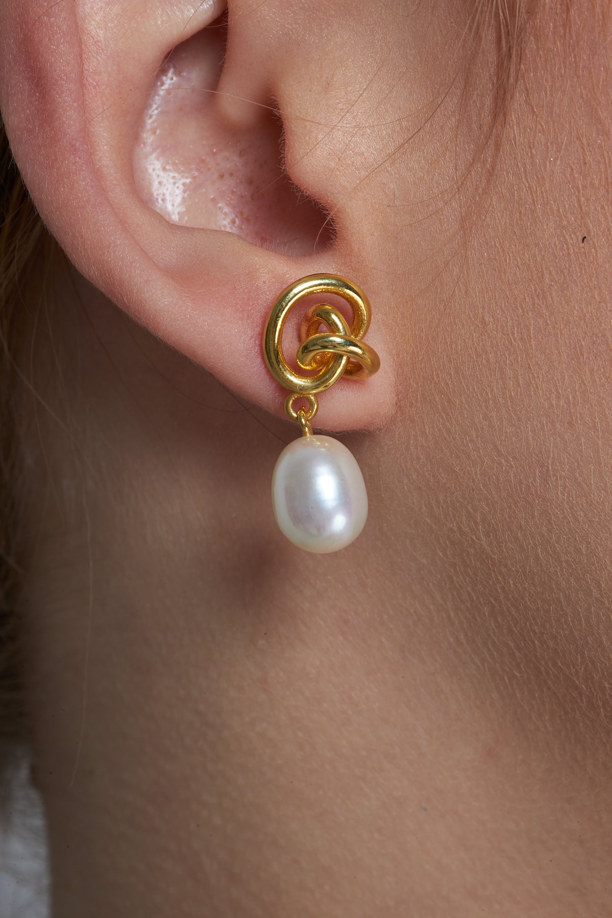 İncili Damla Küpe - 925 GÜMÜŞ