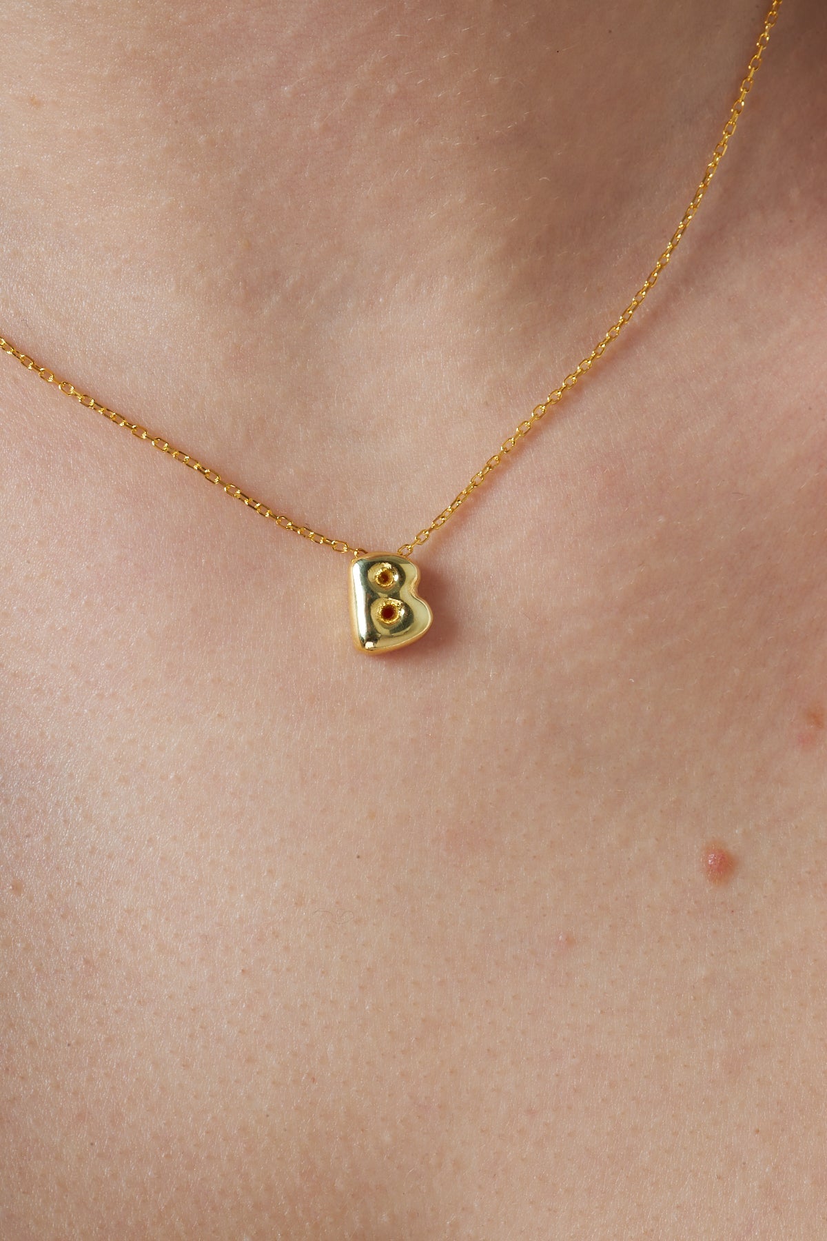 Bombeli Mini Harf Kolye - 925 GÜMÜŞ