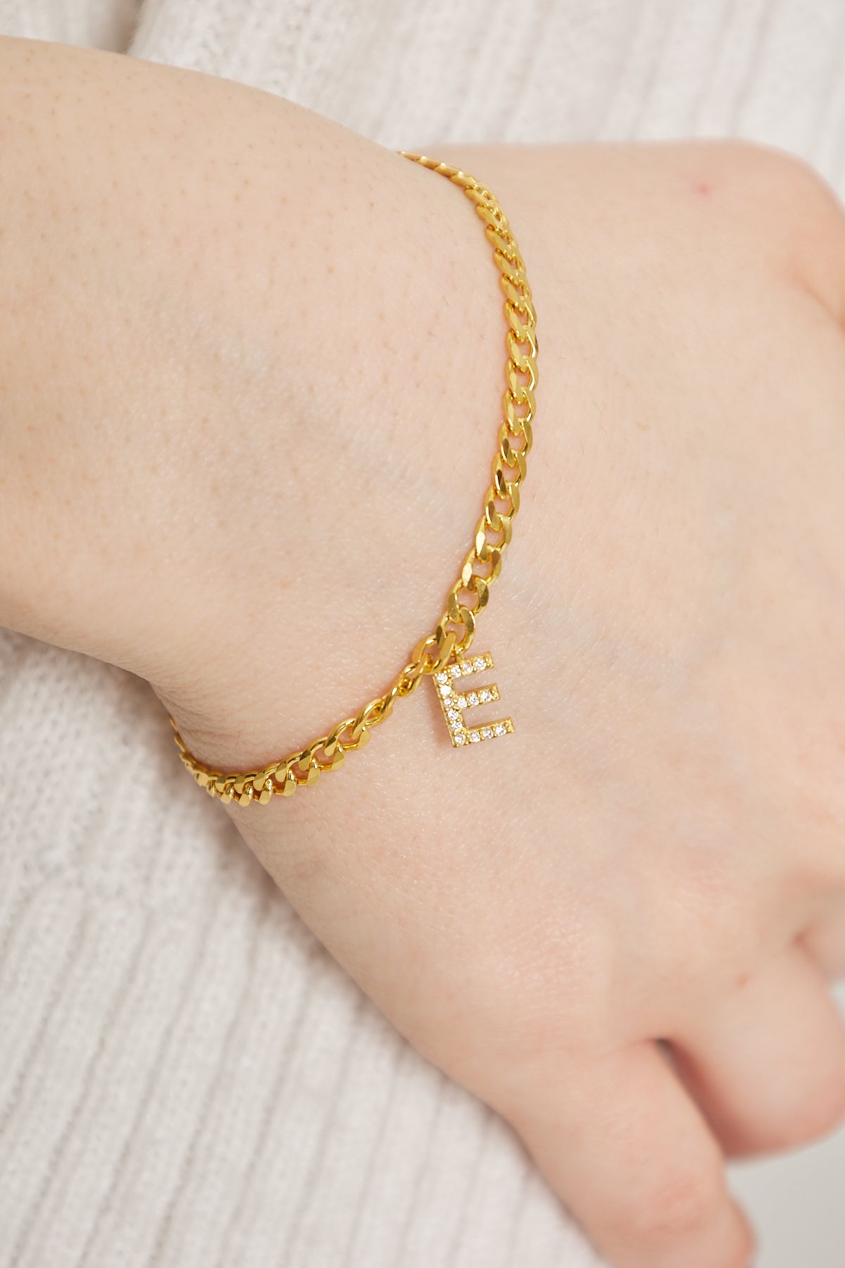 Harf Zincirli Çift Bileklik - 925 GÜMÜŞ