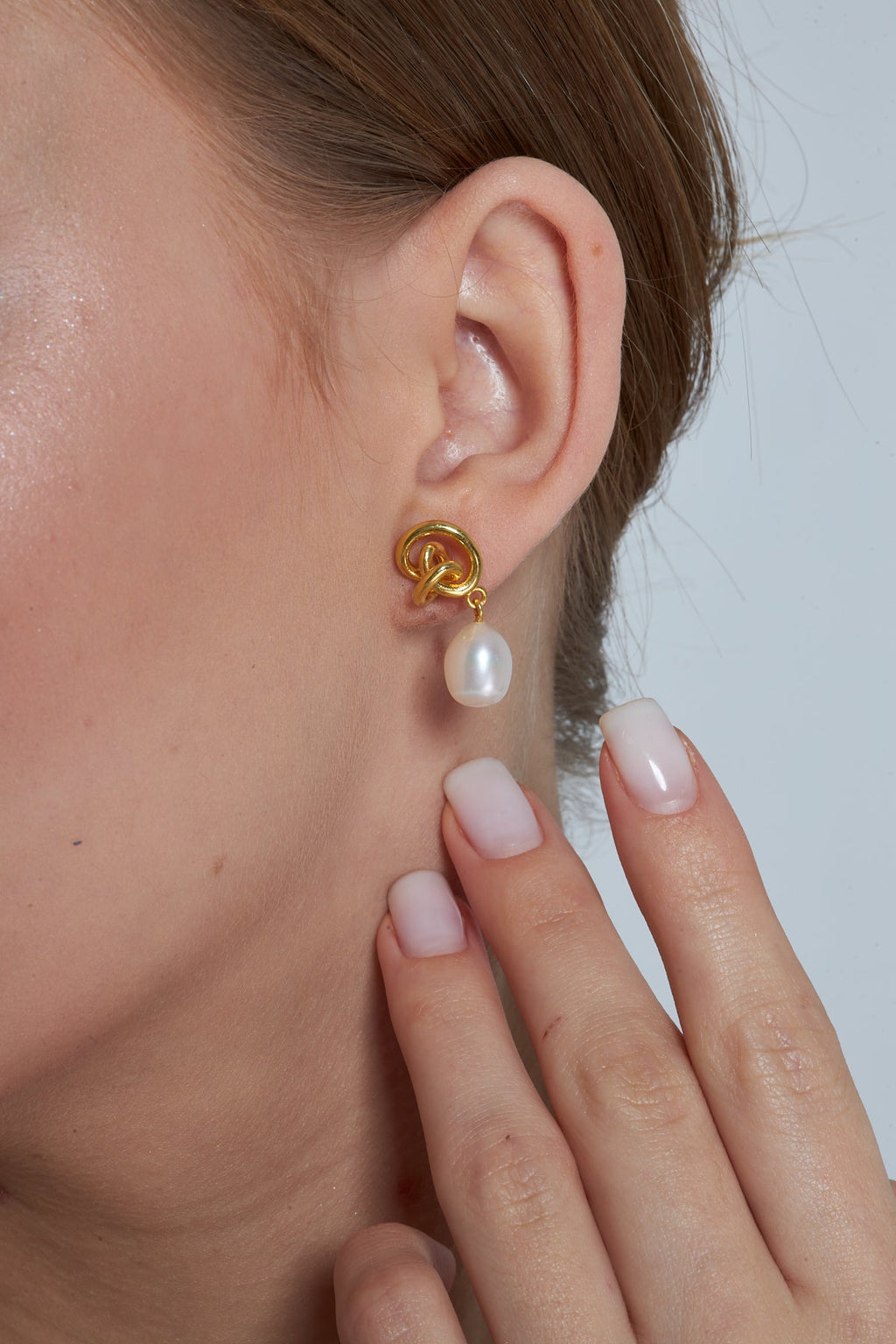 İncili Damla Küpe - 925 GÜMÜŞ