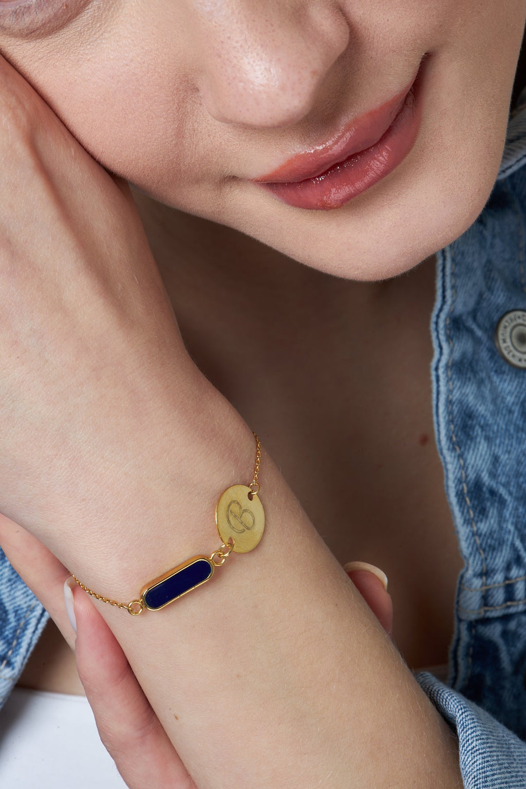 Renkli Plaka Harfli Bileklik - 925 GÜMÜŞ