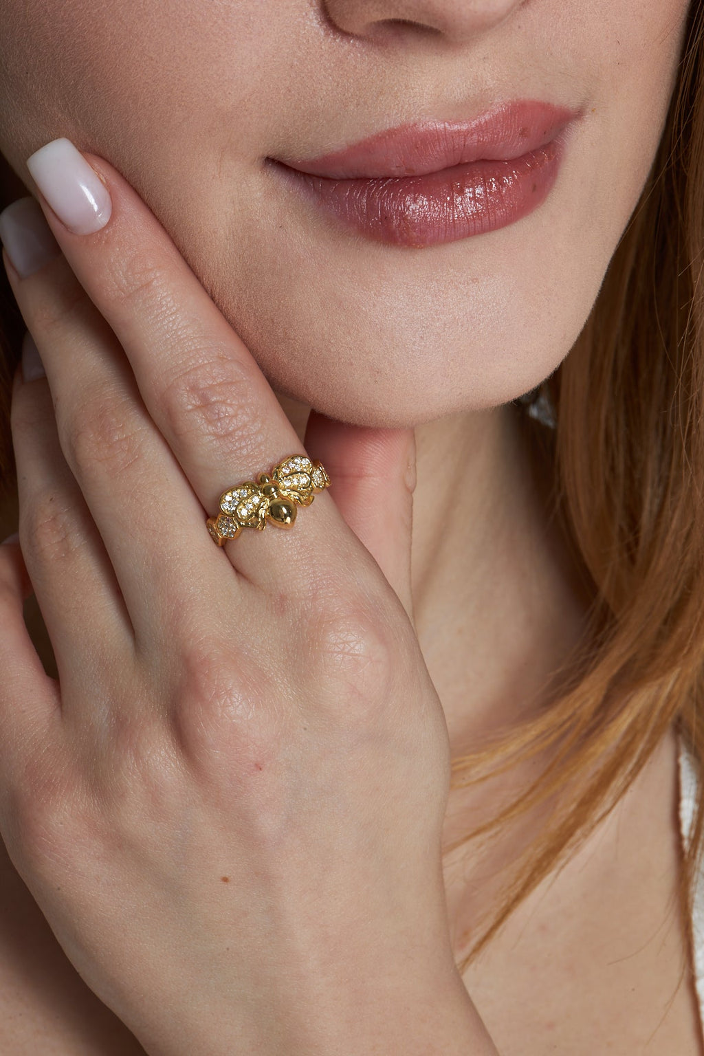Taşlı Arı Yüzük - 925 GÜMÜŞ