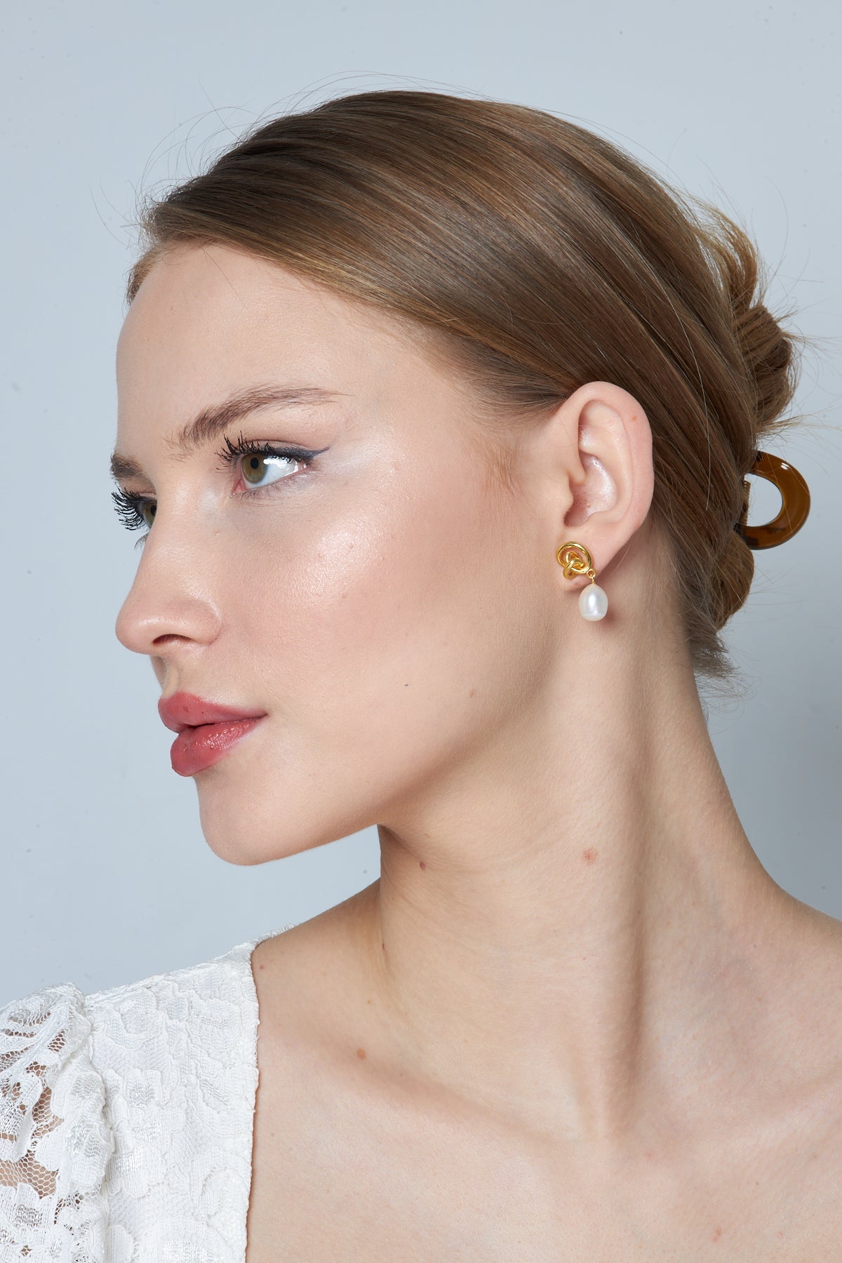 İncili Damla Küpe - 925 GÜMÜŞ