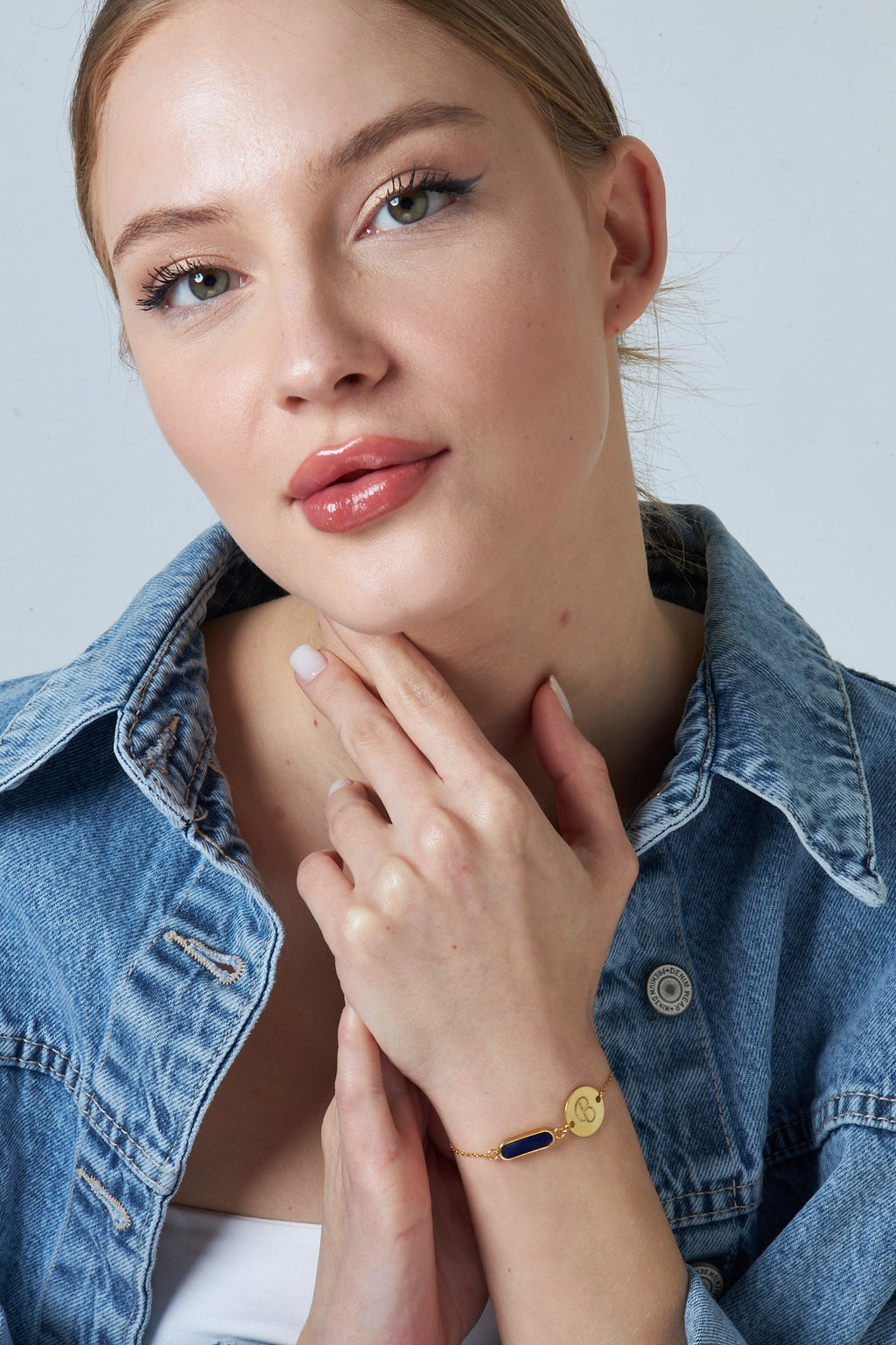 Renkli Plaka Harfli Bileklik - 925 GÜMÜŞ