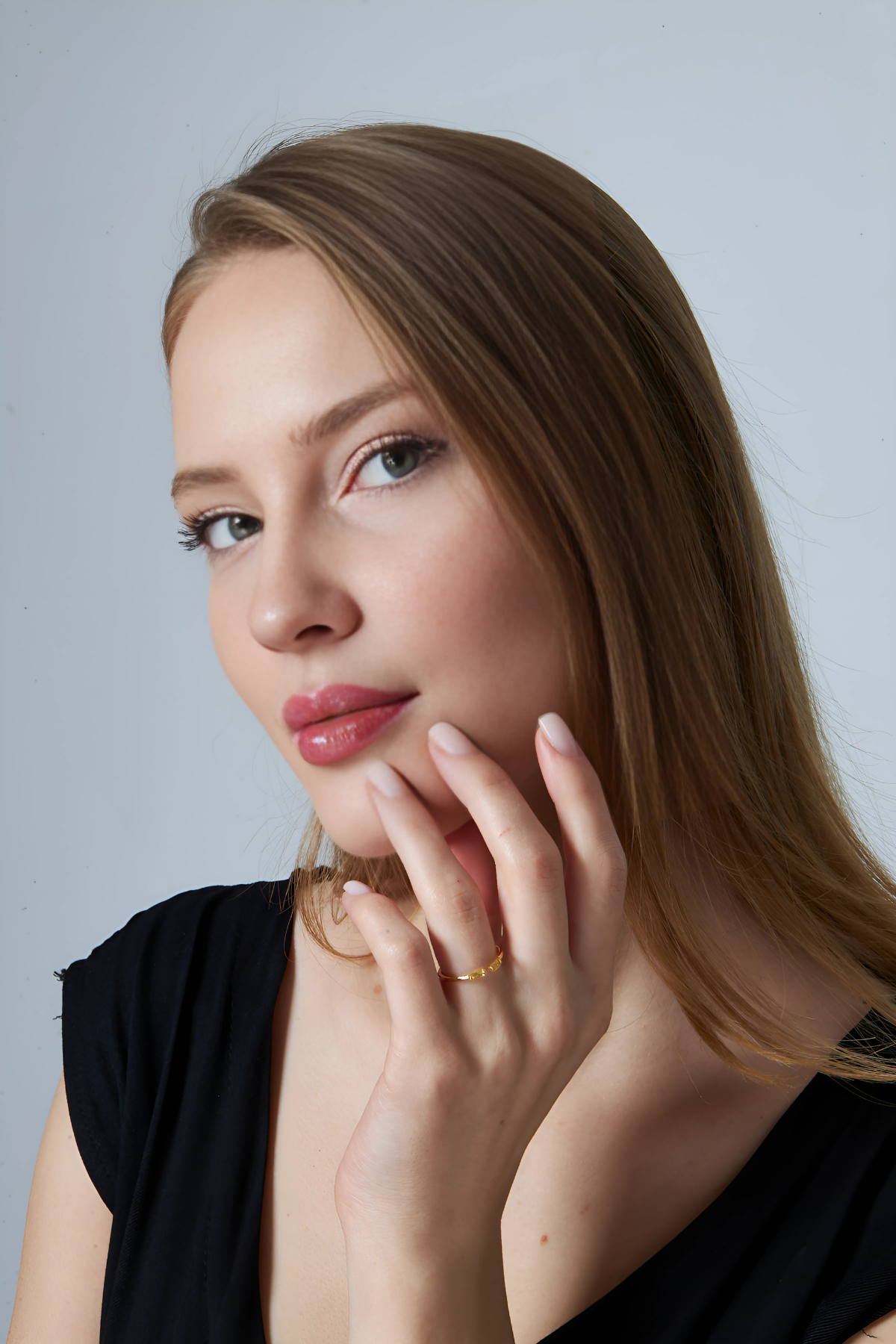 Renkli Taşlı Baget Yüzük - 925 GÜMÜŞ