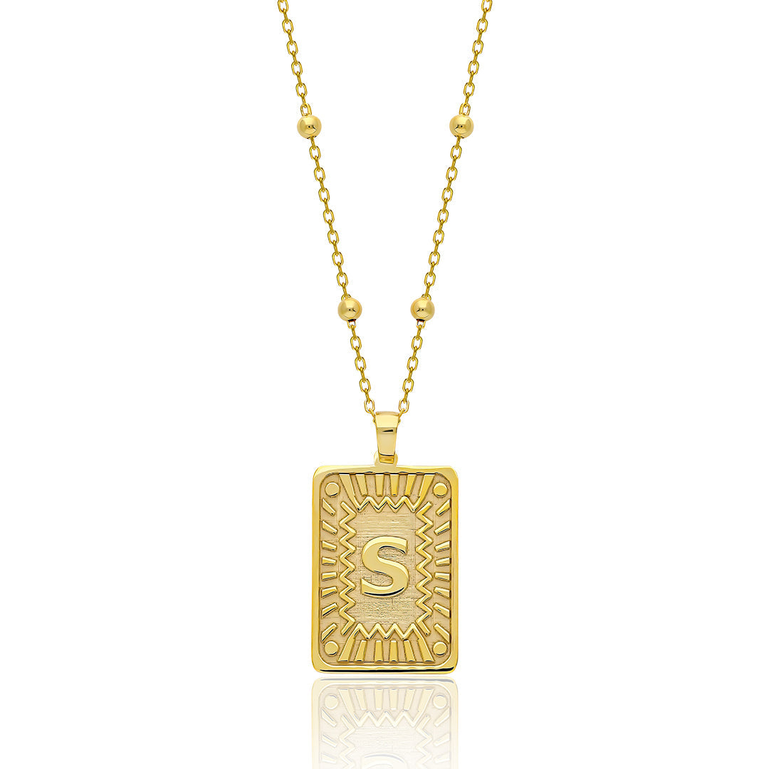 Top Zincir Harf Kolye - 925 GÜMÜŞ