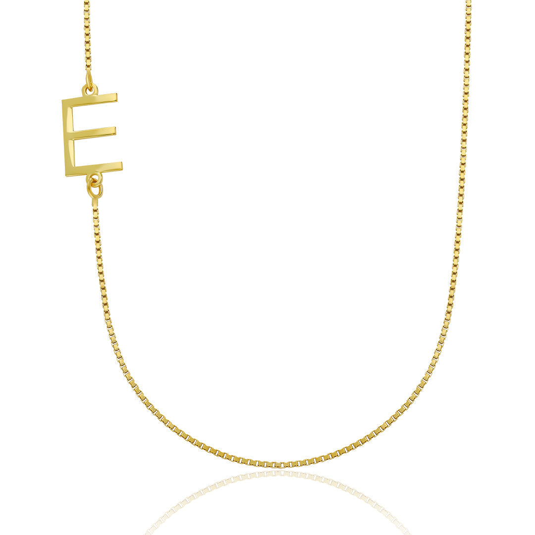 Küp Zincirli Sade Harf Köprücük Kolye - 925 GÜMÜŞ