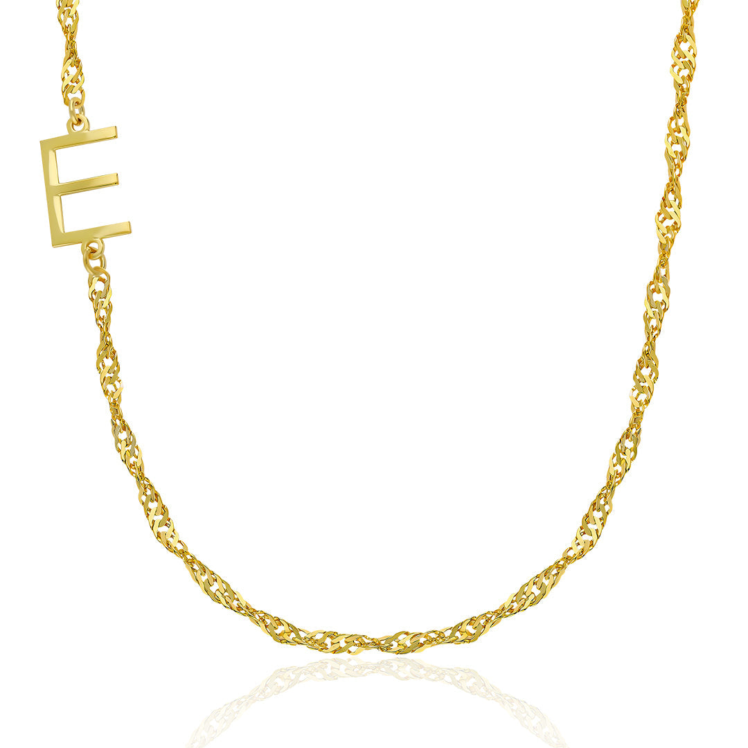 Singapur Zinciri İle Basit Köprü Zinciri Kolye - 925 GÜMÜŞ