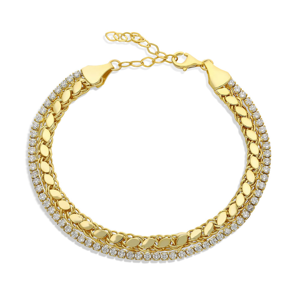 Arpa Zincirli Su Yolu Bileklk - 925 GÜMÜŞ