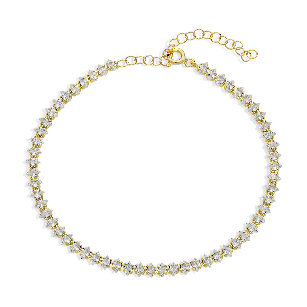 Zikzak  Su Yolu Bileklik - 925 GÜMÜŞ