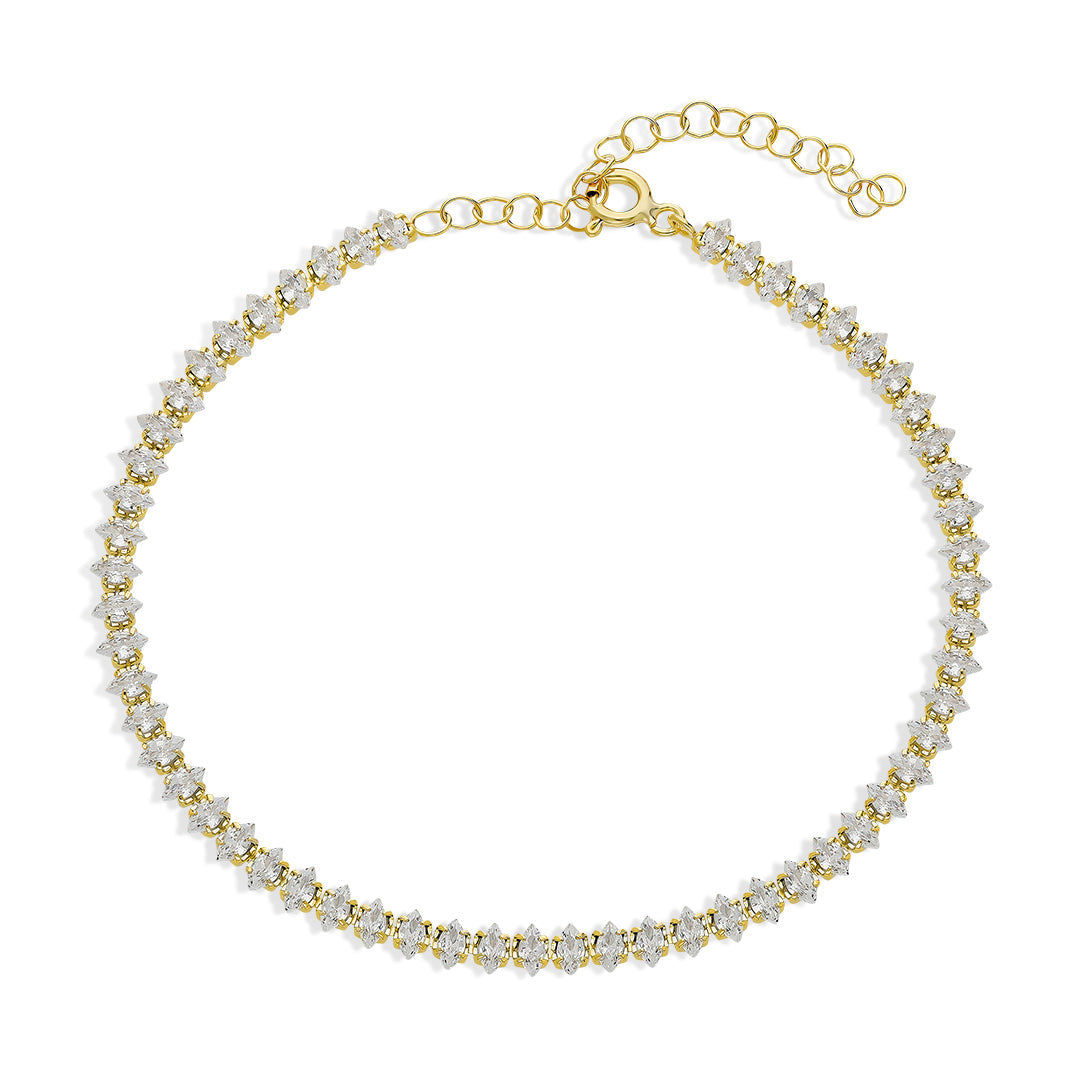 Zikzak  Su Yolu Bileklik - 925 GÜMÜŞ