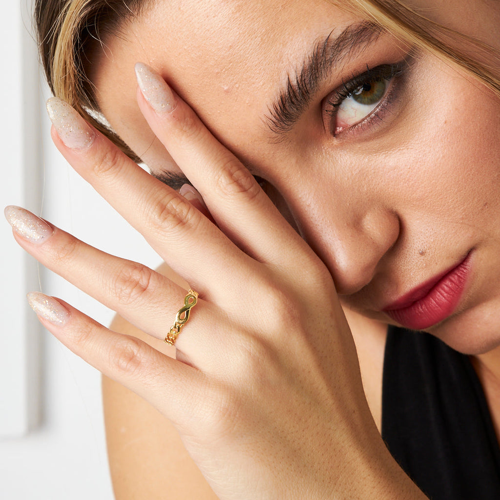 Sonsuz Detaylı Yüzük - 925 GÜMÜŞ