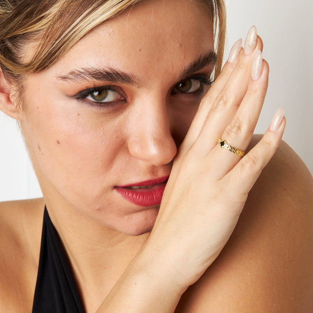 Yonca Yaprağı Yüzük - 925 GÜMÜŞ