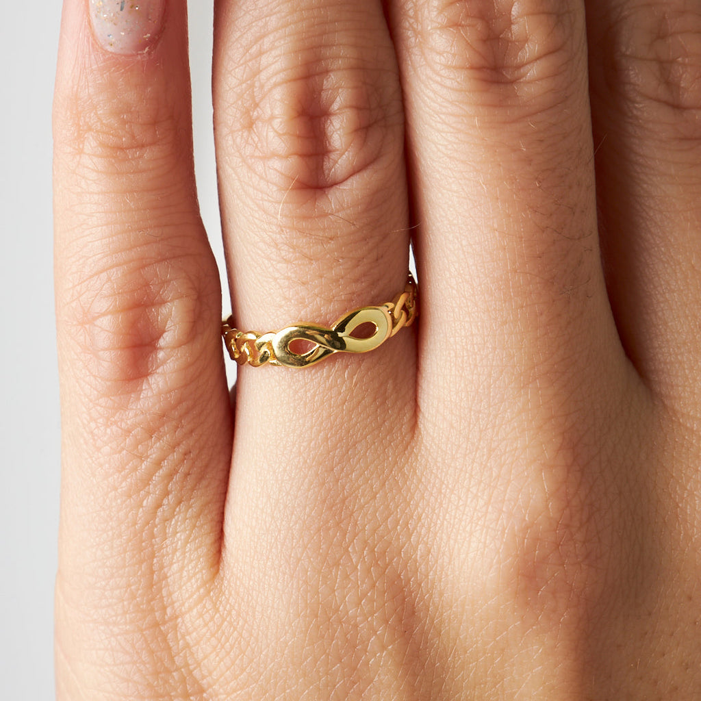 Sonsuz Detaylı Yüzük - 925 GÜMÜŞ