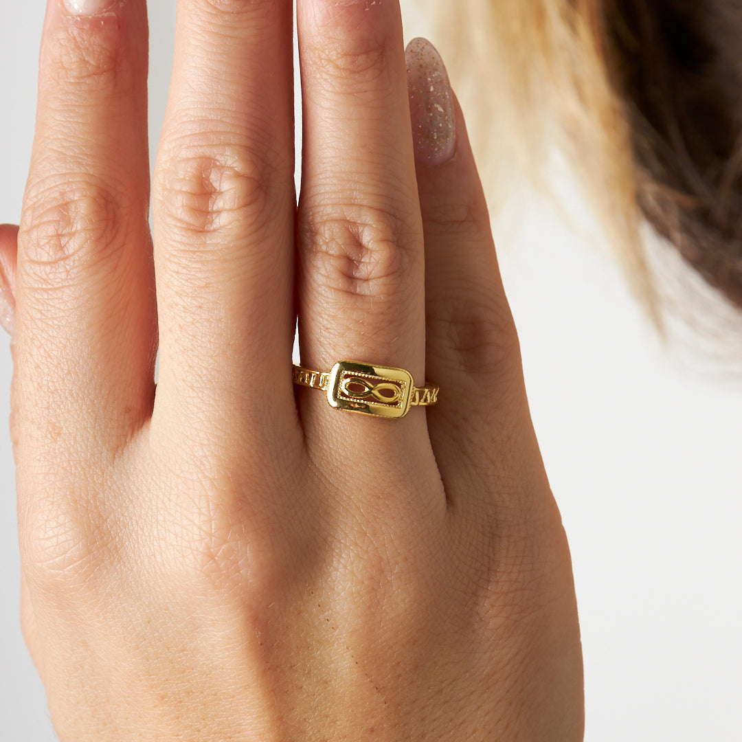 Basit Sonsuzluk Yüzük - 925 GÜMÜŞ