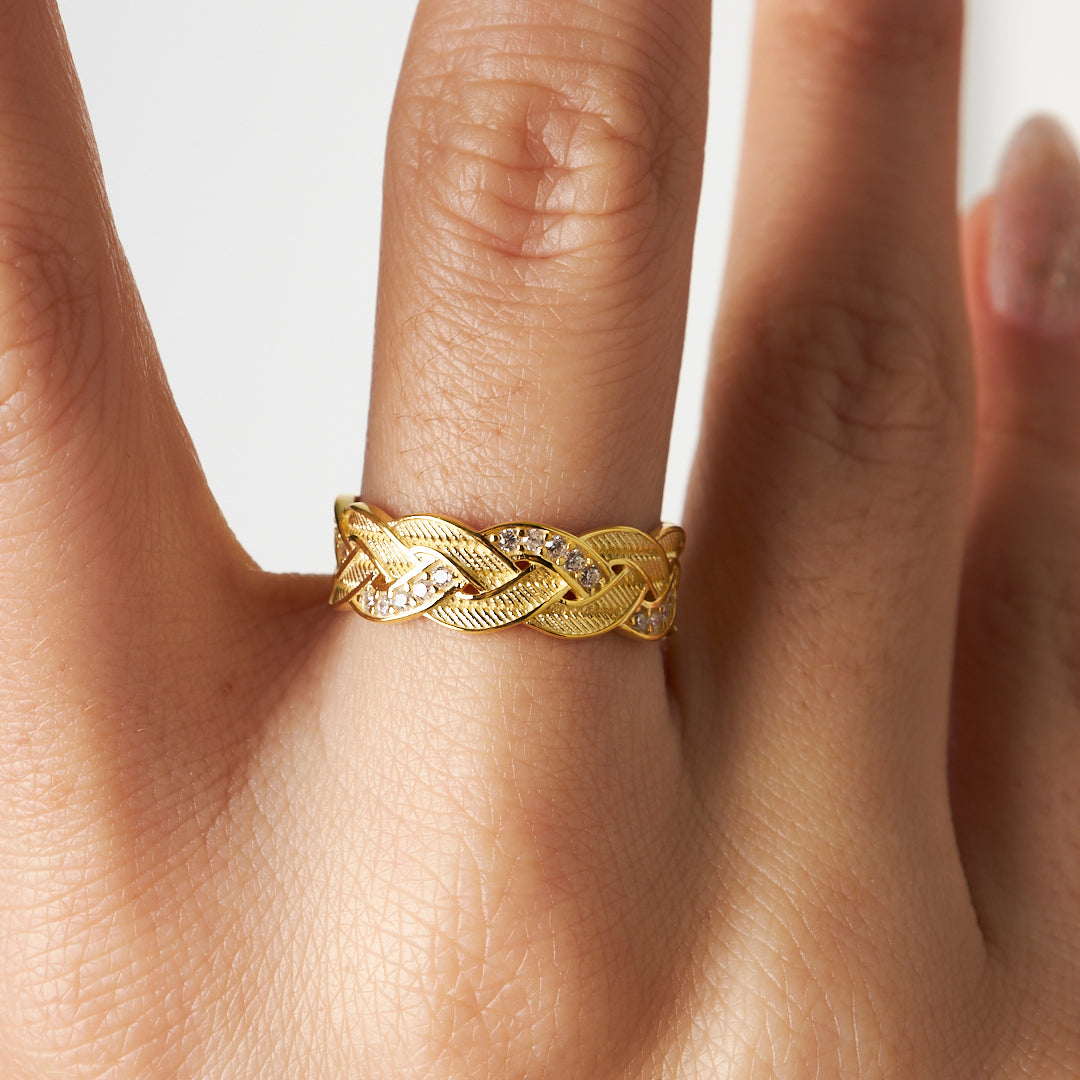 Örgü Yüzük - 925 GÜMÜŞ