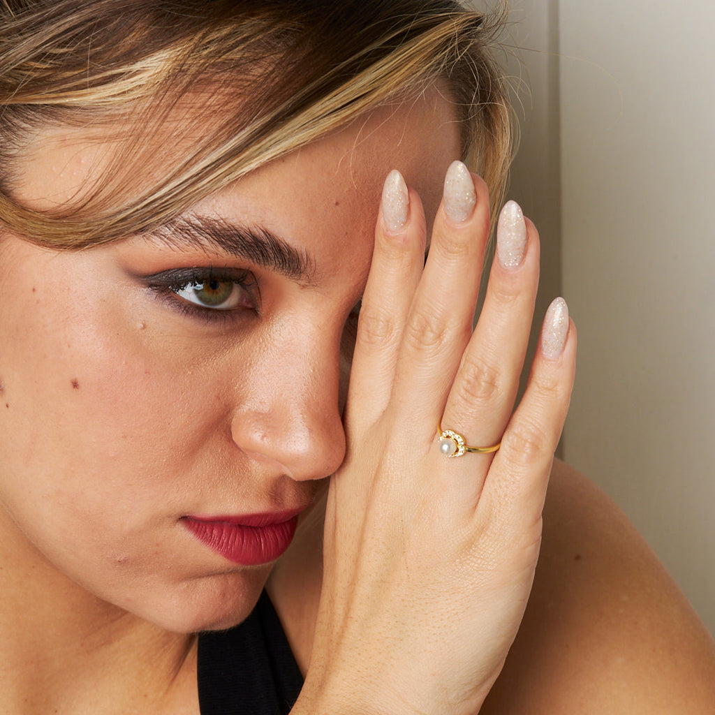 Su İnci Yüzük - 925 GÜMÜŞ