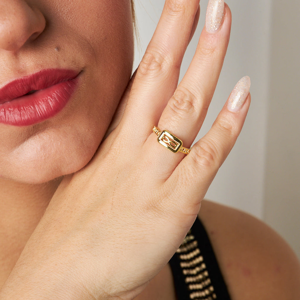 Basit Sonsuzluk Yüzük - 925 GÜMÜŞ