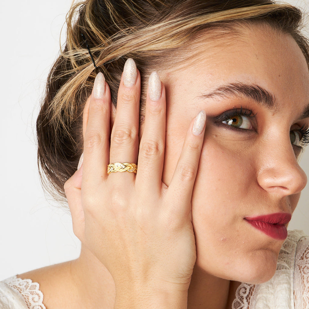 Örgü Yüzük - 925 GÜMÜŞ