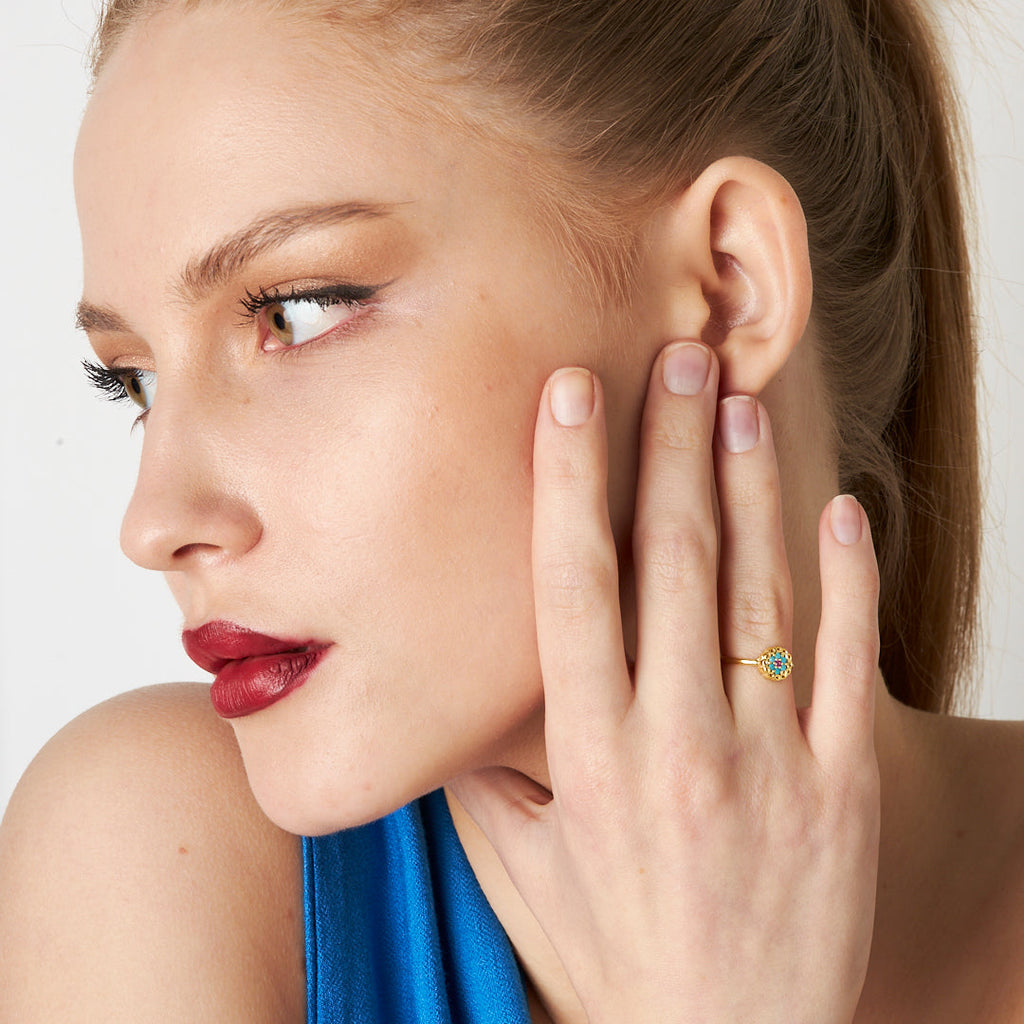 Renkli Yüzük - 925 GÜMÜŞ