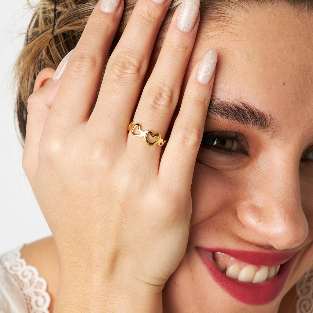 Kalp Sıra Yüzük - 925 GÜMÜŞ