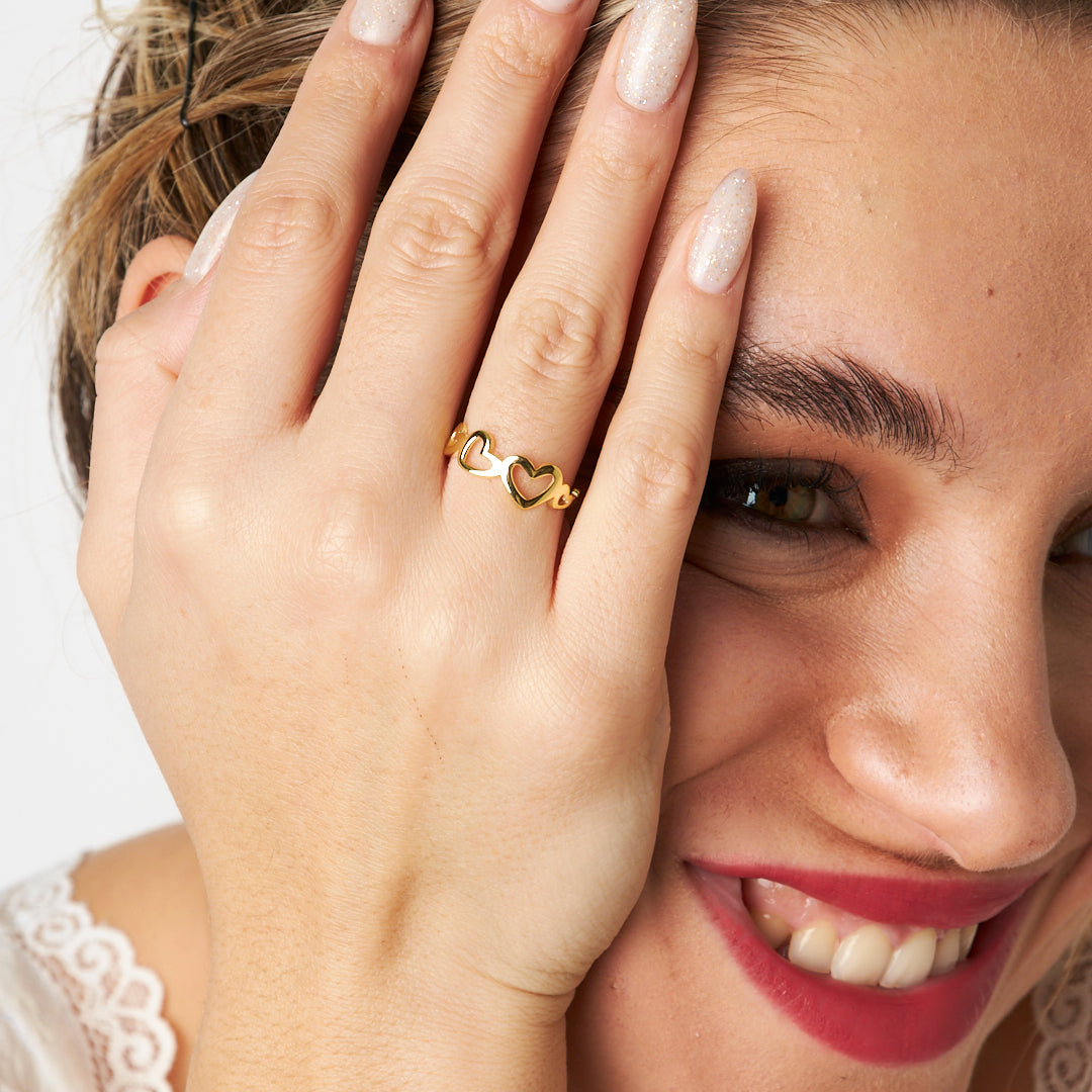 Kalp Sıra Yüzük - 925 GÜMÜŞ