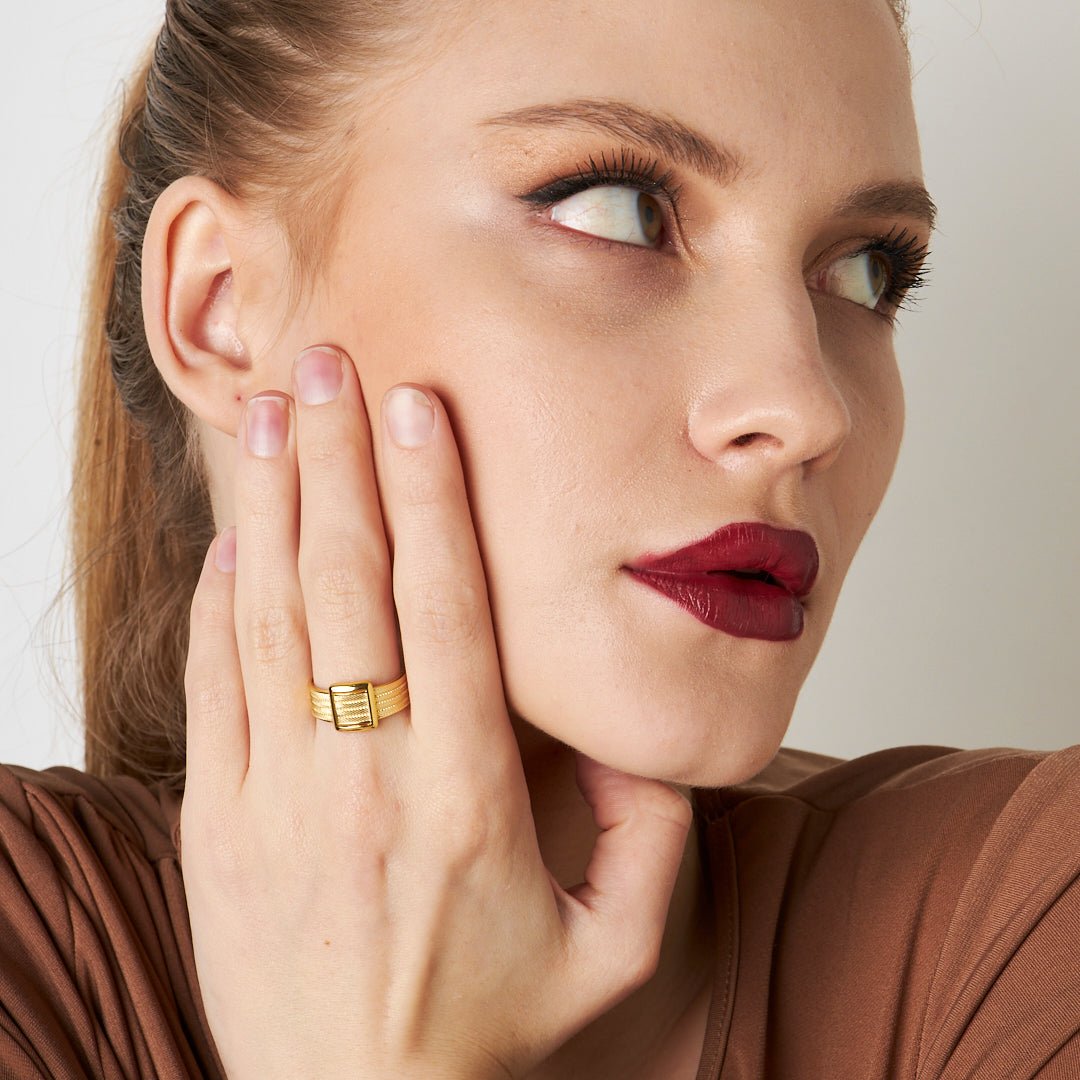 Klasik Tokalı Hasır Yüzük - 925 GÜMÜŞ