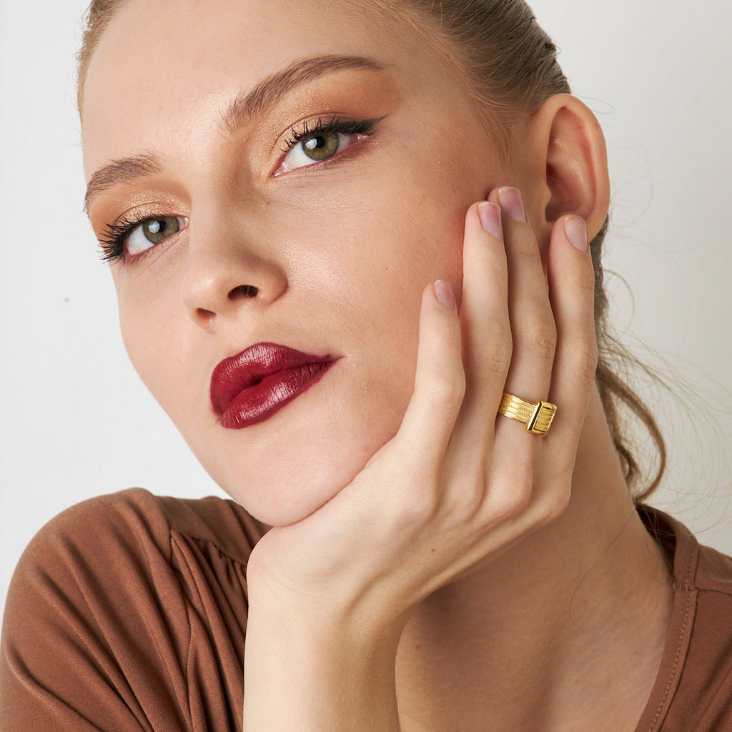 Klasik Tokalı Hasır Yüzük - 925 GÜMÜŞ