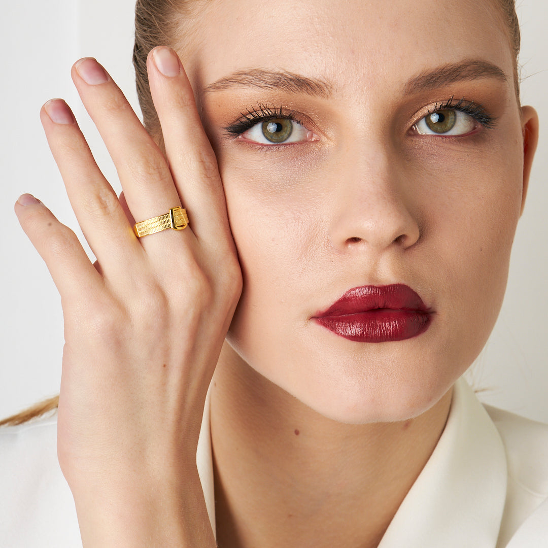 Üç Sıralı Hasır Yüzük - 925 GÜMÜŞ