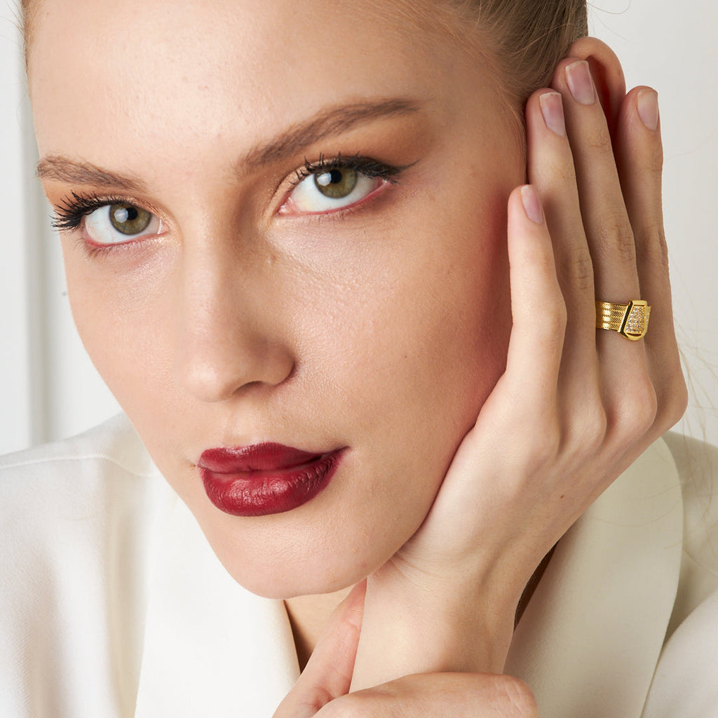 Dört Sıralı Hasır Yüzük - 925 GÜMÜŞ