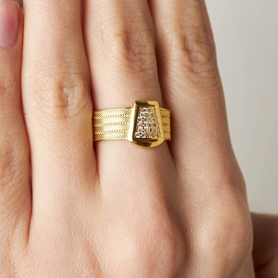 Dört Sıralı Hasır Yüzük - 925 GÜMÜŞ