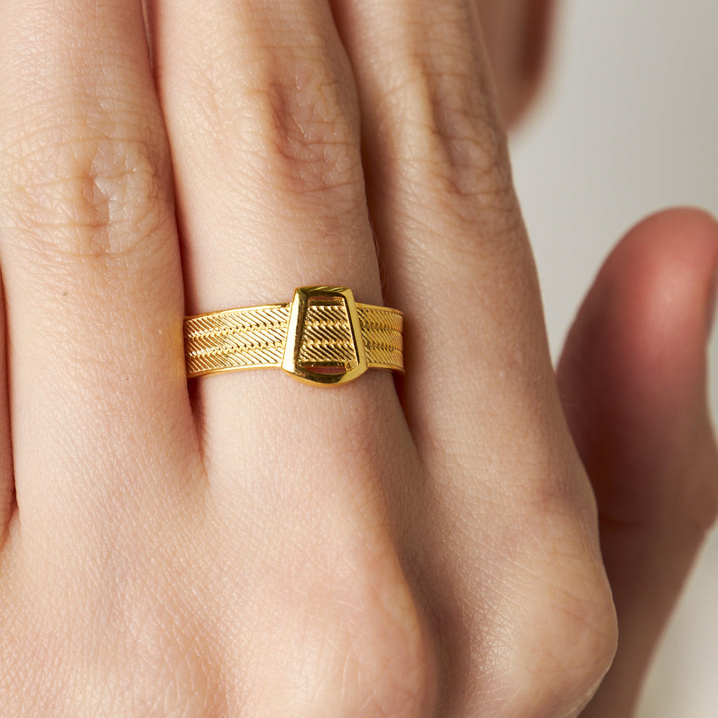 Üç Sıralı Hasır Yüzük - 925 GÜMÜŞ