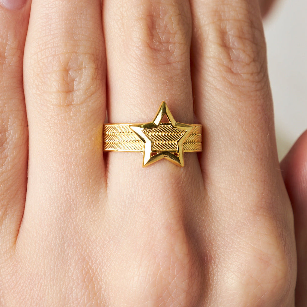 Yıldız Model Hasır Yüzük - 925 GÜMÜŞ