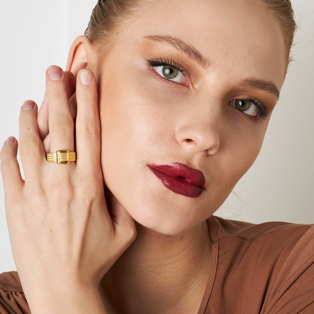 Klasik Tokalı Hasır Yüzük - 925 GÜMÜŞ