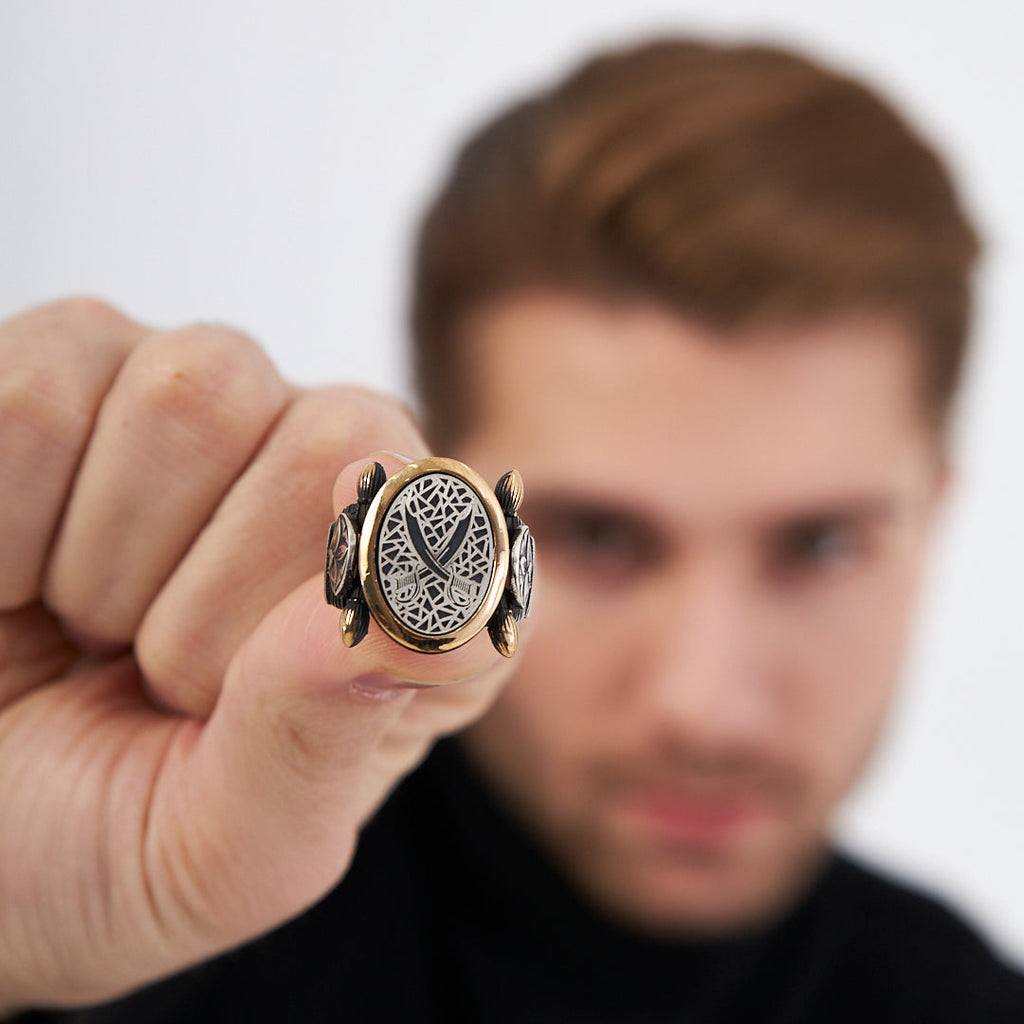 Oval Kılıç Yüzük - 925 GÜMÜŞ