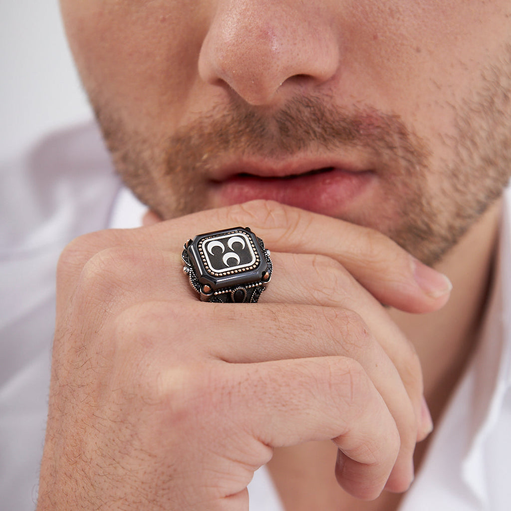 Üç Hilal Yüzük - 925 GÜMÜŞ