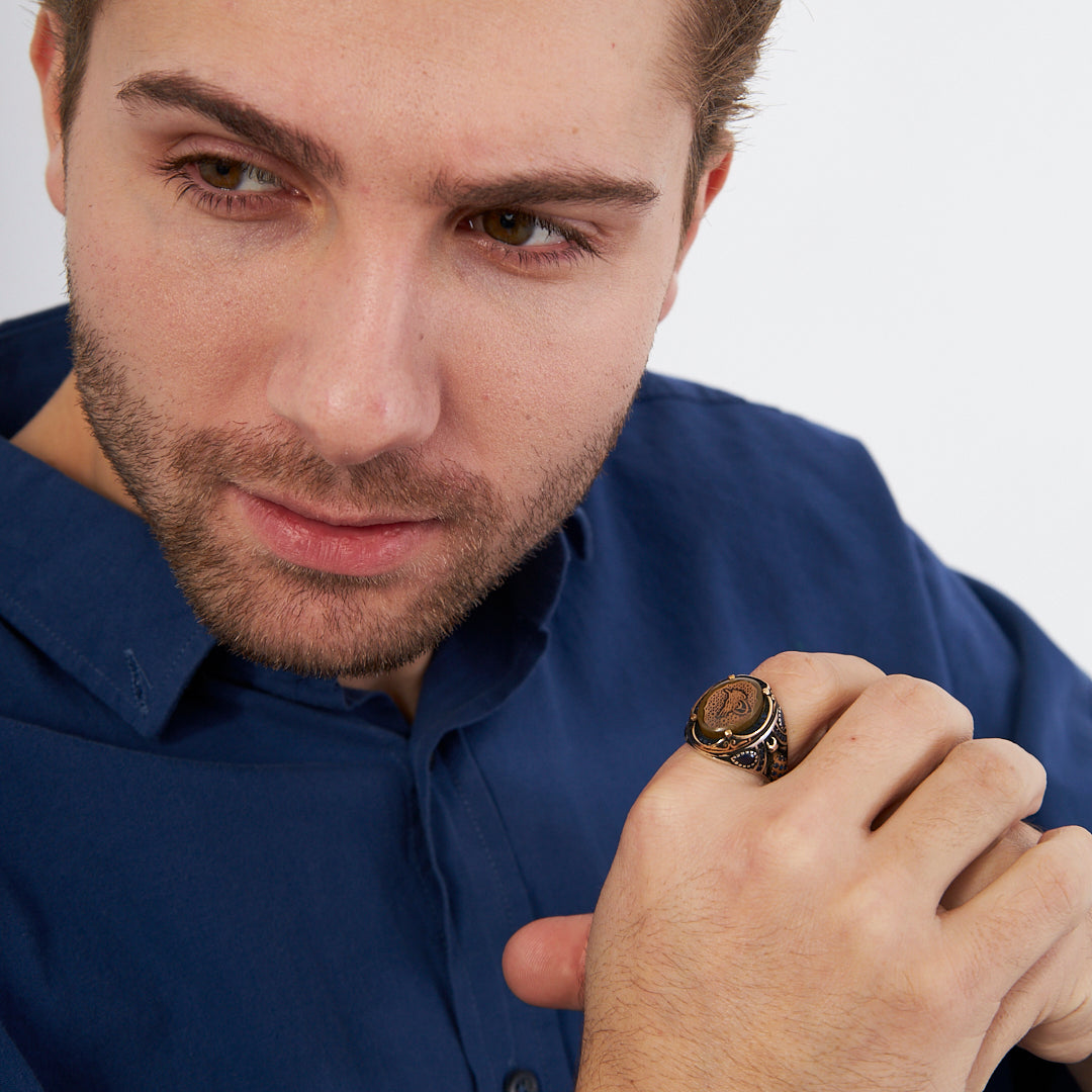 Tuğra Yüzük - 925 GÜMÜŞ