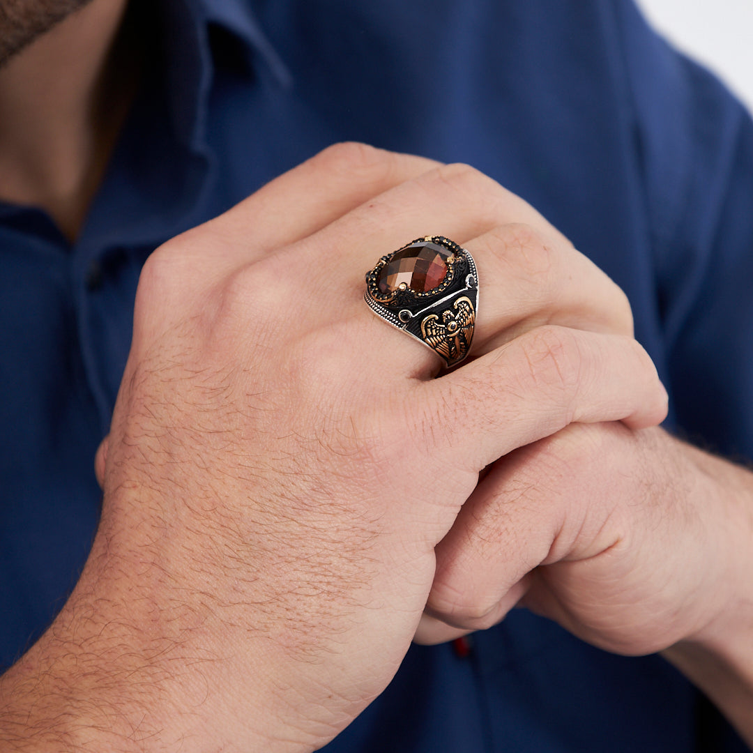 Kartal Motifli Yüzük - 925 GÜMÜŞ