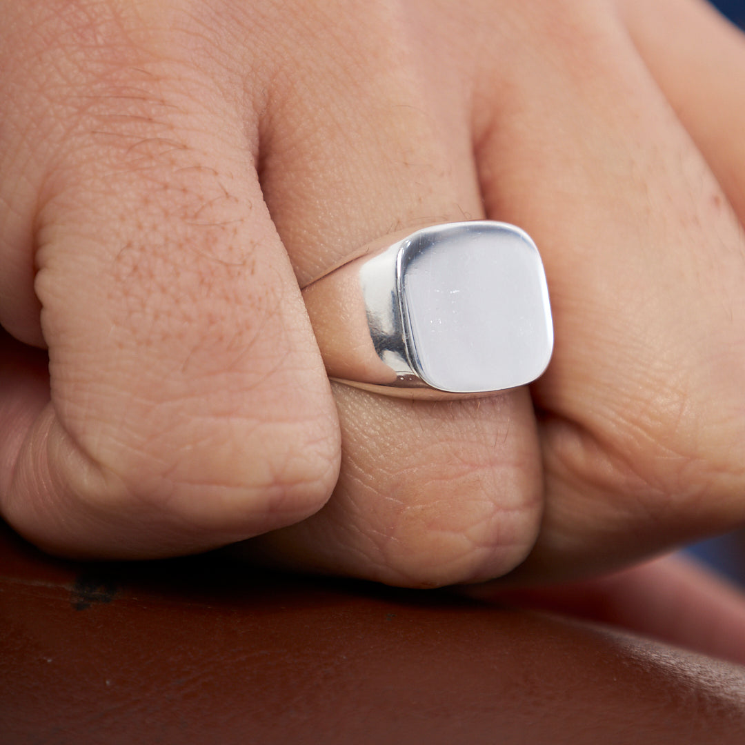 Basit Dikdörtgen Yüzük - 925 GÜMÜŞ