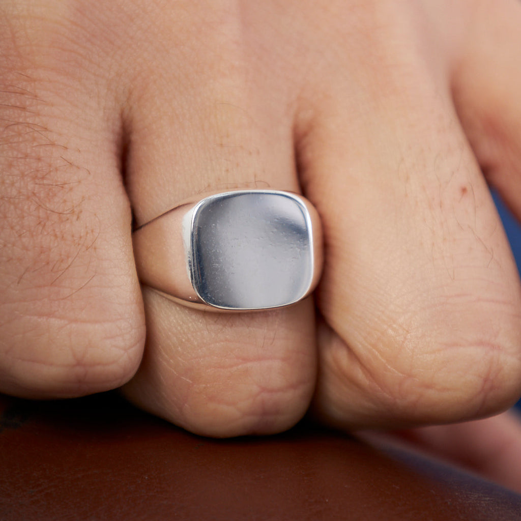 Basit Dikdörtgen Yüzük - 925 GÜMÜŞ