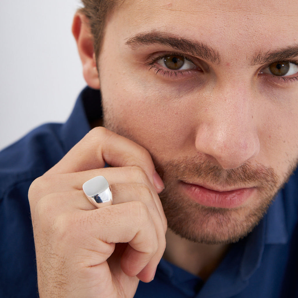 Basit Dikdörtgen Yüzük - 925 GÜMÜŞ