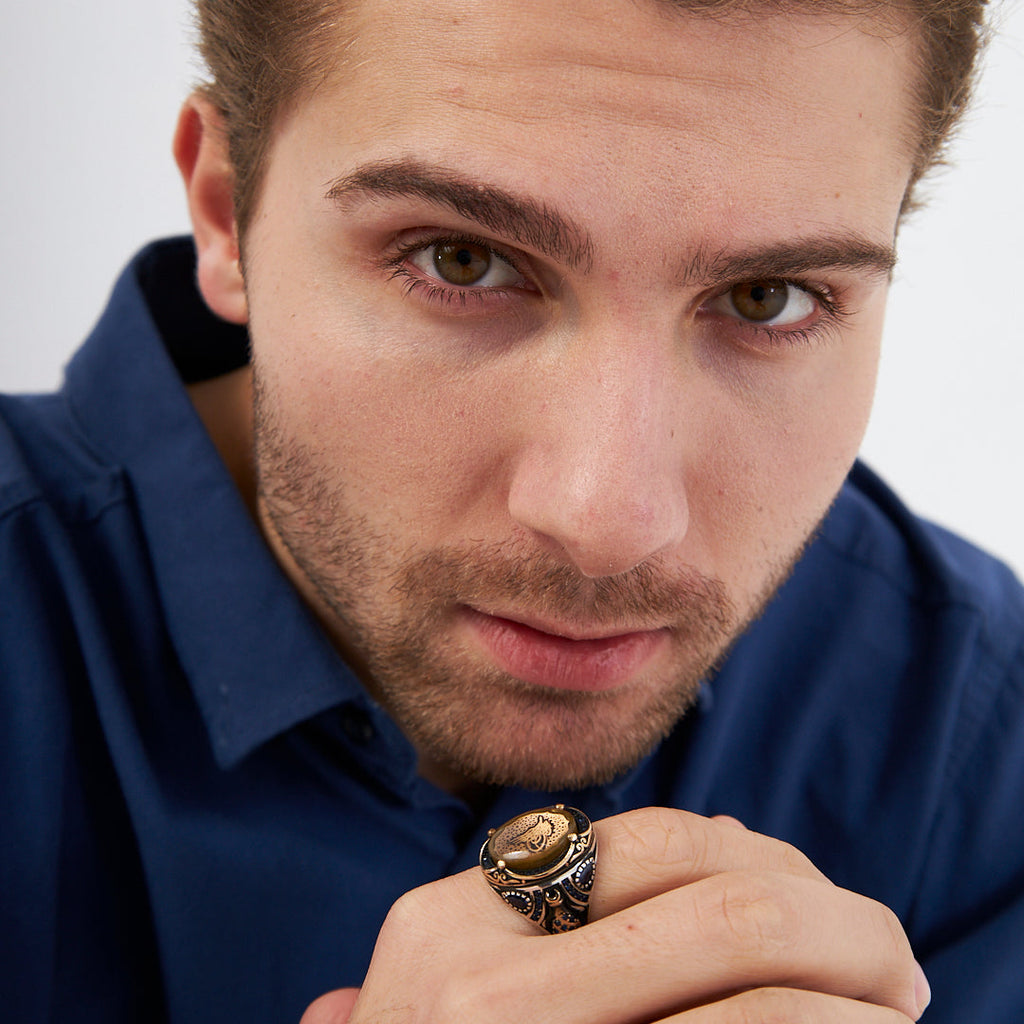 Tuğra Yüzük - 925 GÜMÜŞ