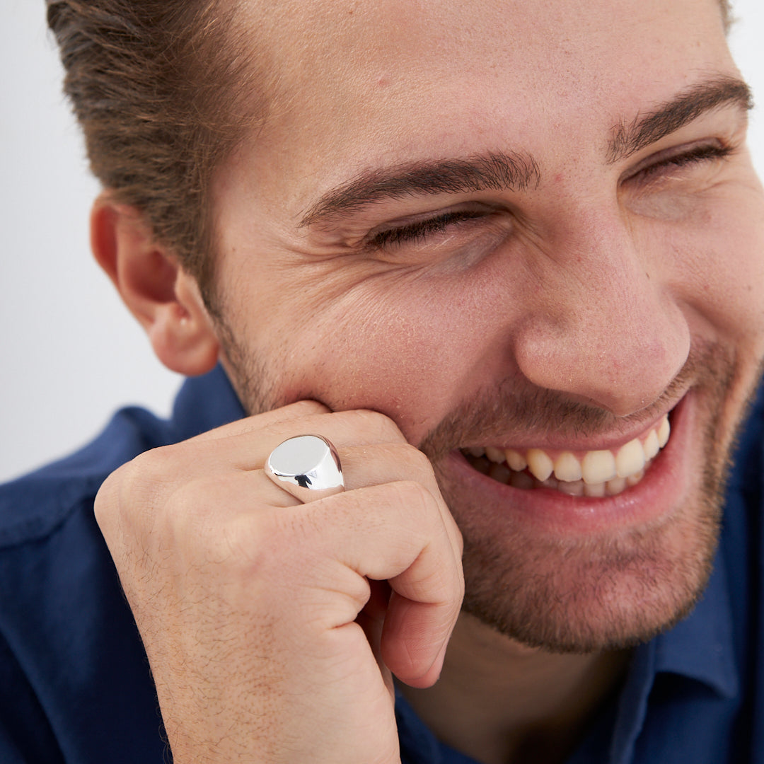 Oval Basit Yüzük - 925 GÜMÜŞ