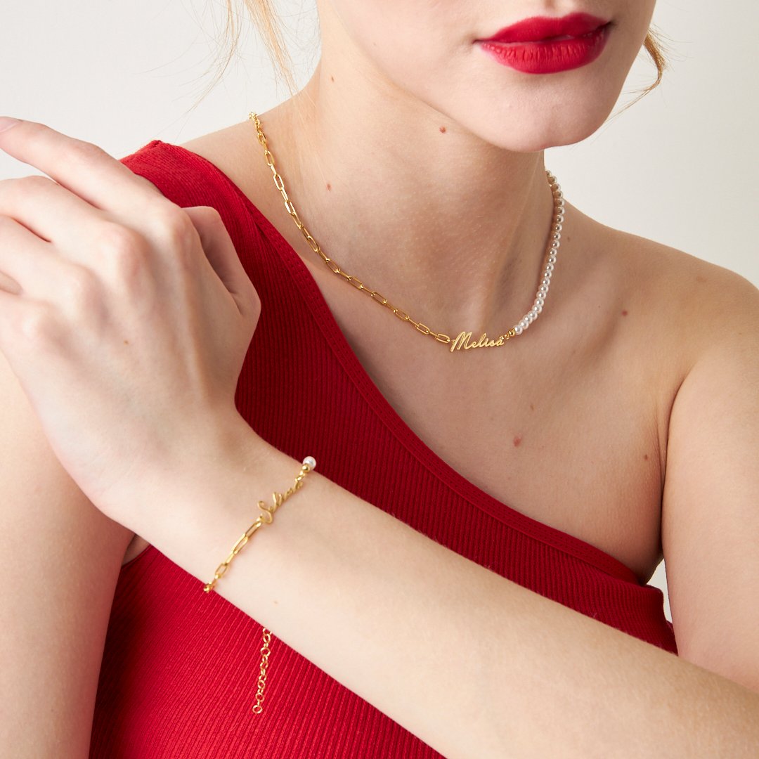 İncili İsim Set - 925 GÜMÜŞ