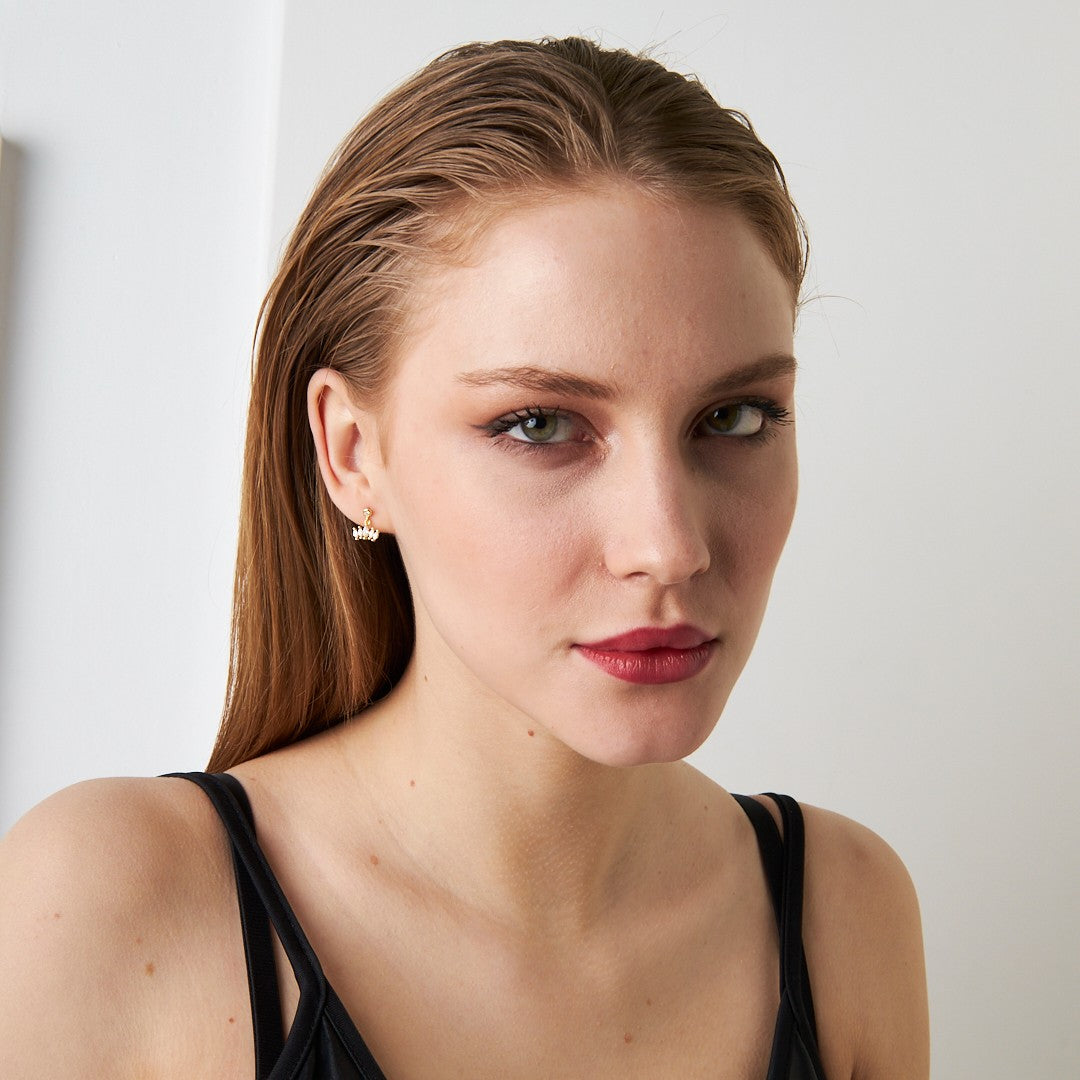 Zirkon Taşlı Piercing - 925 GÜMÜŞ