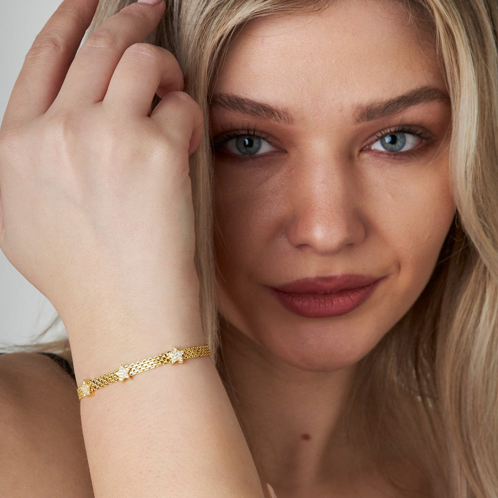 Yıldız Dize Bilezik - 925 GÜMÜŞ