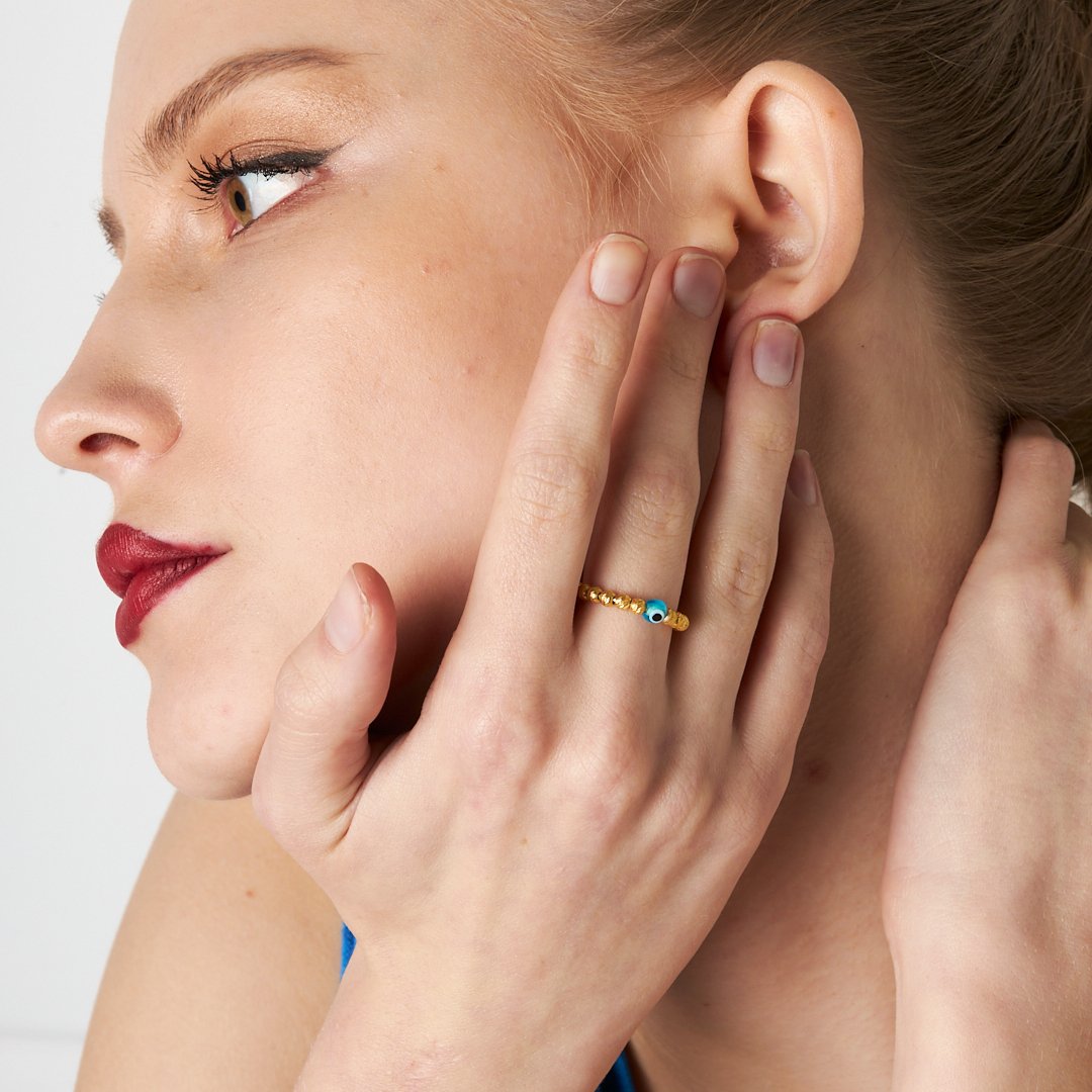 Dorica Nazar Yüzük - 925 GÜMÜŞ