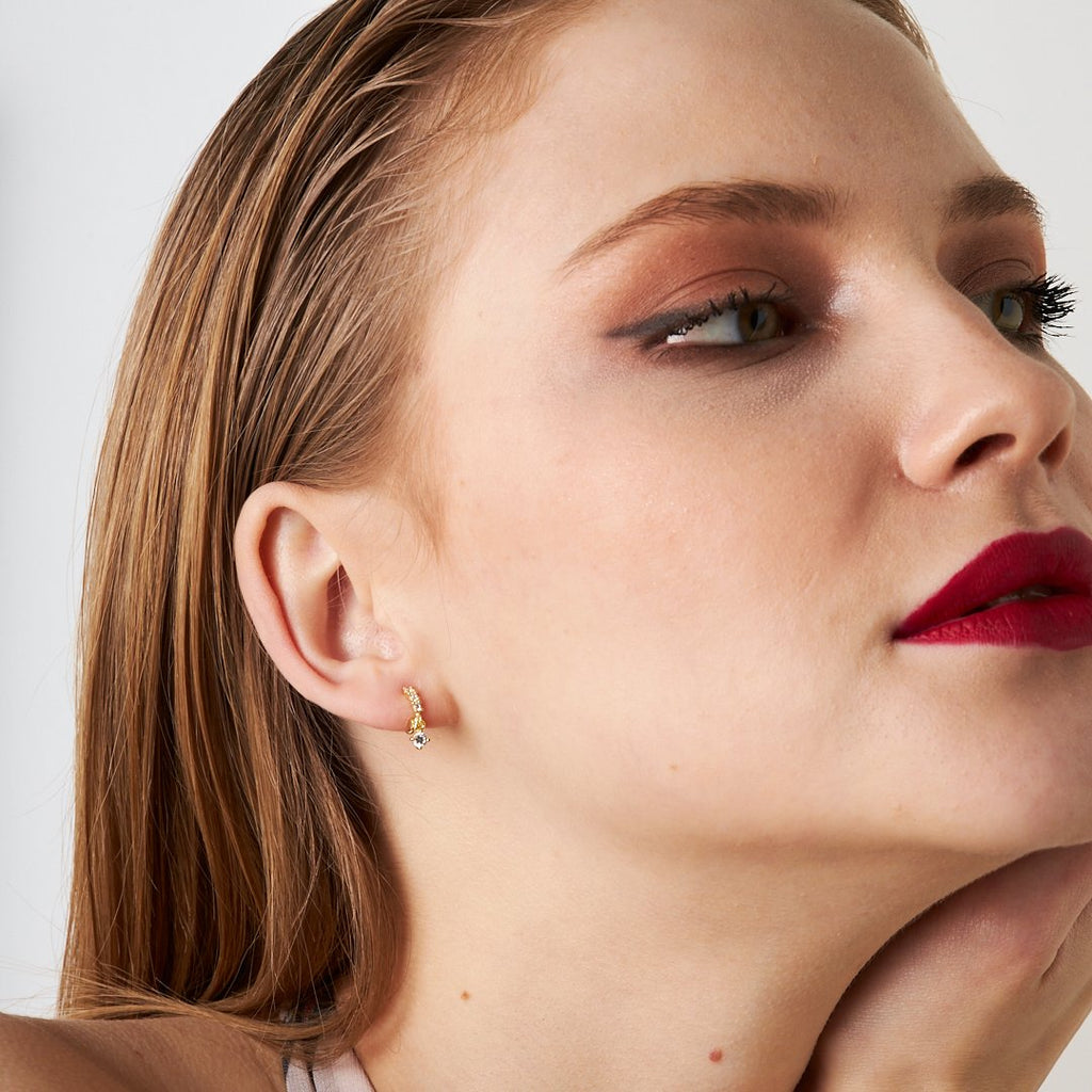 Solitaire Sallanan Modern Percing - 925 GÜMÜŞ