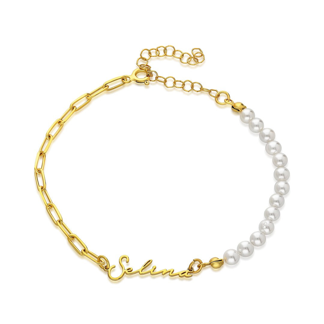 Boncuklu İsimli Bileklik - 925 GÜMÜŞ